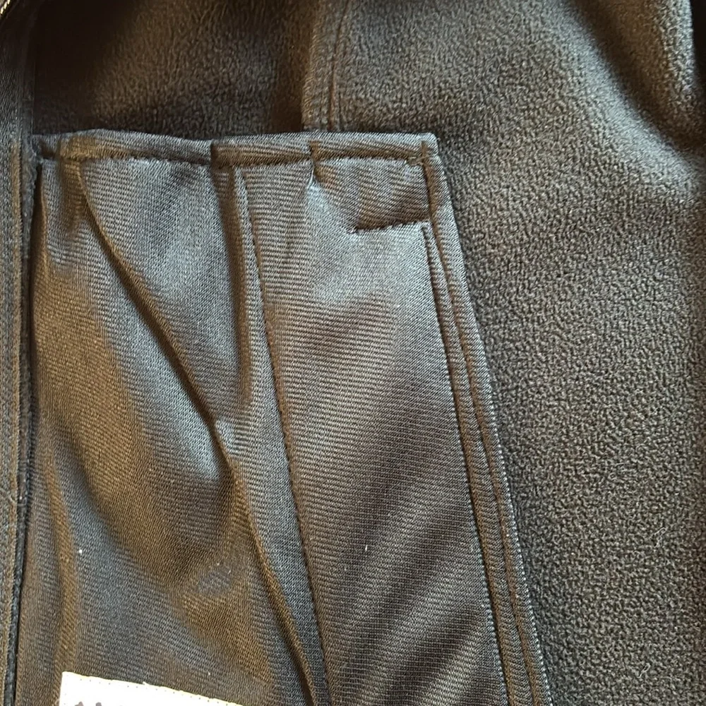 HPL Black Utility Jacket Water-Resistant Stand-Up Collar